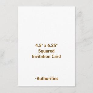 Design Your Own 4.5" x 6.25" Squared Invitation