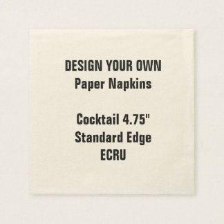 Design Your Own 4.75" ECRU Cocktail Napkins Standa