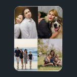 Design Your Own 4 Family Photo Collage  Magnet<br><div class="desc">Design Your Own 4 Family Photo Collage Magnet</div>