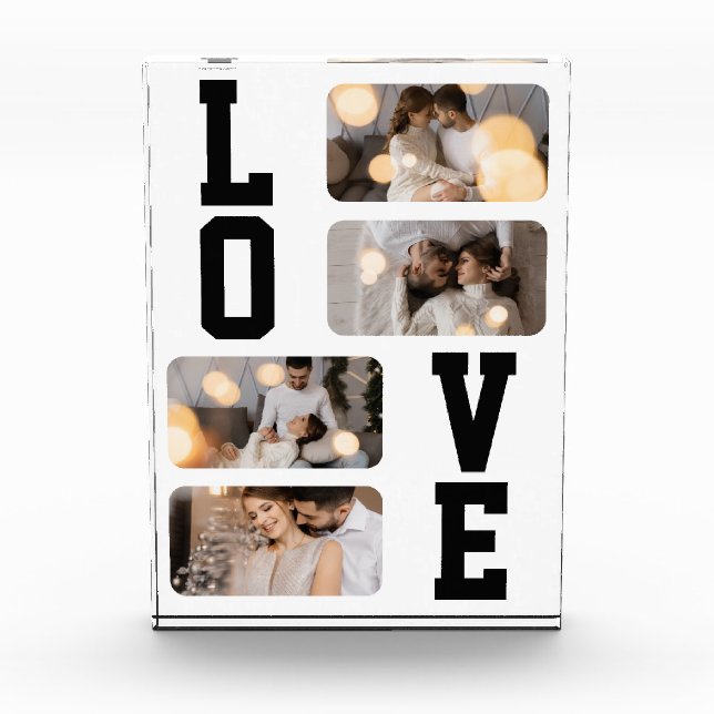 Design Your Own 4 Photo Collage Block (Front)