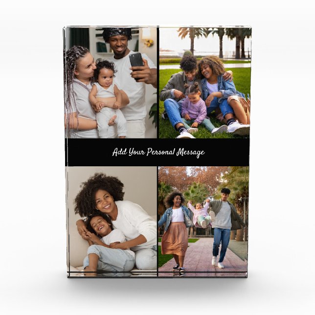 Design Your Own 4 Photo Collage Block (Front)