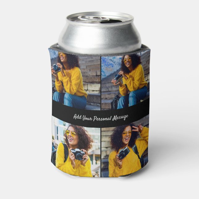 Design Your Own 4 Photo Collage Can Cooler (Can Back)