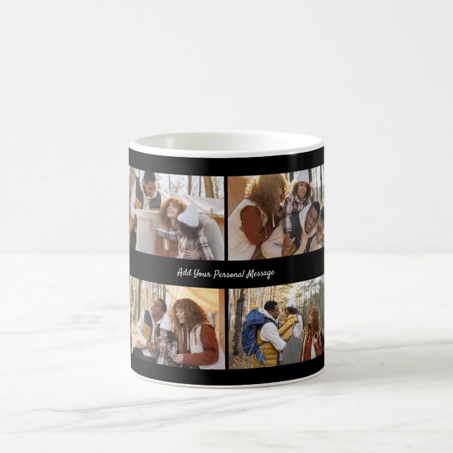 Design Your Own 4 Photo Collage Coffee Mug (Center)