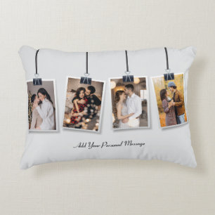 Design Your Own 4 Photo Collage Decorative Cushion