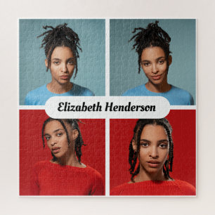 Design Your Own 4 Photo Collage Jigsaw Puzzle