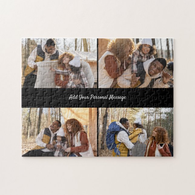 Design Your Own 4 Photo Collage Jigsaw Puzzle (Horizontal)