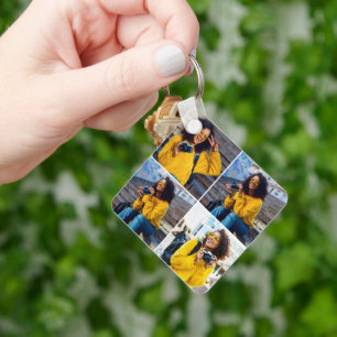 Design Your Own 4 Photo Collage Key Ring