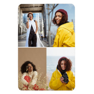 Design Your Own 4 Photo Collage Magnet