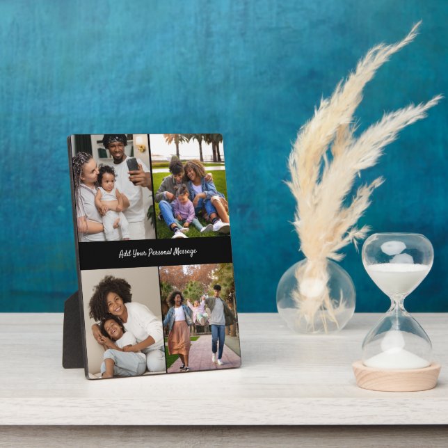Design Your Own 4 Photo Collage Plaque (Side)