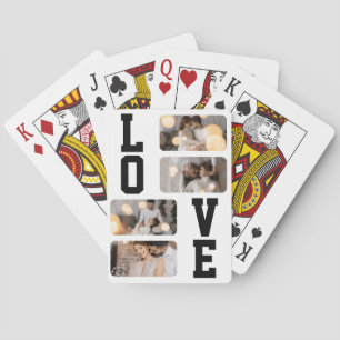 Design Your Own 4 Photo Collage Playing Cards