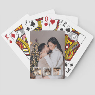 Design Your Own 4 Photo Collage Playing Cards