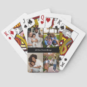 Design Your Own 4 Photo Collage Playing Cards