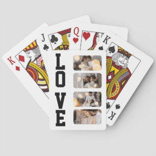 Design Your Own 4 Photo Collage Playing Cards