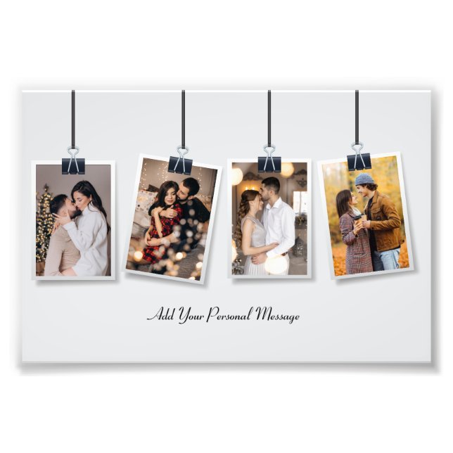 Design Your Own 4 Photo Collage Print (Front)