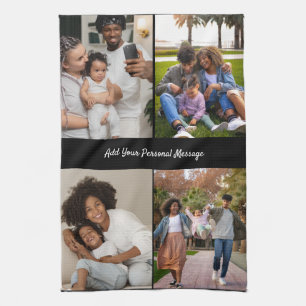 Design Your Own 4 Photo Collage Tea Towel