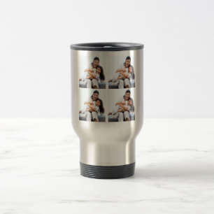 Design Your Own 4 Photo Collage Travel Mug