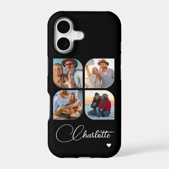 Design Your Own 4 Photo Personalized Name (Back)