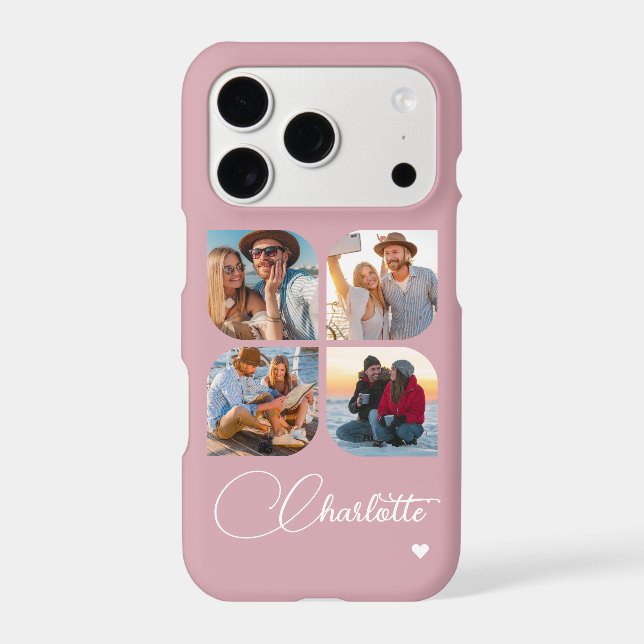 Design Your Own 4 Photo Personalized Name (Back)