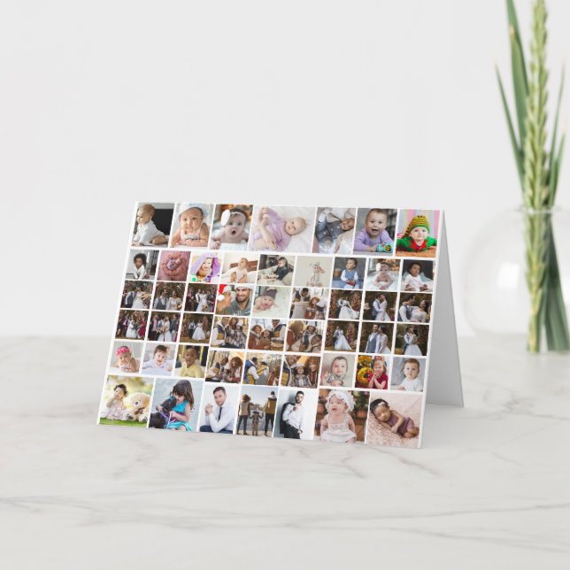 Design Your Own 50 Photo Collage Card (Front)