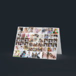 Design Your Own 50 Photo Collage Holiday Card<br><div class="desc">Customise your photography. You can make this custom product for special occasions like weddings,  birthdays,  Christmas,  Holidays,  Memorials,  Graduation,  Anniversaries and more. It can also be given as a gift to your best friend,  close friend,  family,  and relatives.</div>