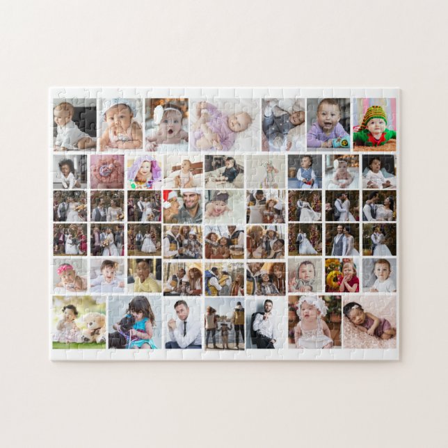 Design Your Own 50 Photo Collage Jigsaw Puzzle (Horizontal)