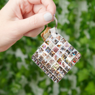 Design Your Own 50 Photo Collage Key Ring