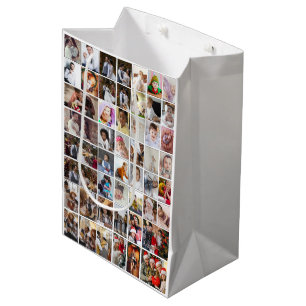 Design Your Own 50 Photo Collage Medium Gift Bag