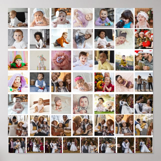 Design Your Own 50 Photo Collage Poster (Front)
