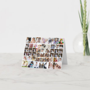 Design Your Own 50 Photo Collage Thank You Card
