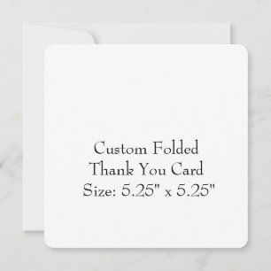 Design Your Own 5.25" x 5.25" Rounded Thank You Card