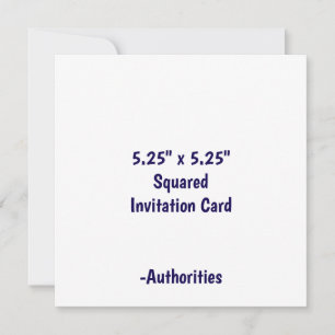 Design Your Own 5.25" x 5.25" Squared Invitation