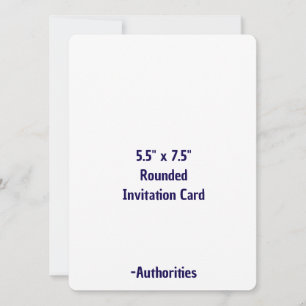 Design Your Own 5.5" x 7.5" Rounded Invitation