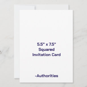 Design Your Own 5.5" x 7.5" Squared Invitation