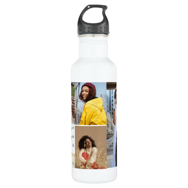 Design Your Own 5 Photo Collage 710 Ml Water Bottle (Front)