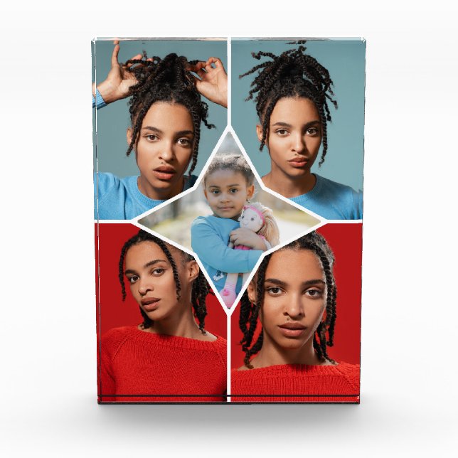 Design Your Own 5 Photo Collage Block (Front)