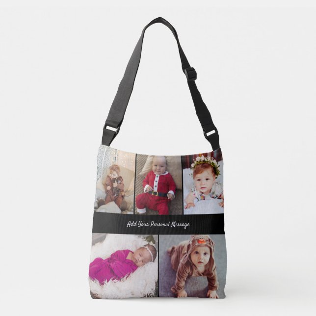 Design Your Own 5 Photo Collage Crossbody Bag (Front)