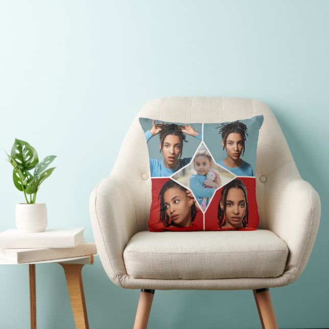 Design Your Own 5 Photo Collage Cushion (Chair)
