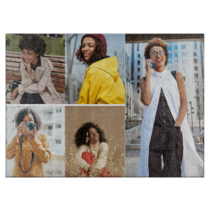 Design Your Own 5 Photo Collage Cutting Board