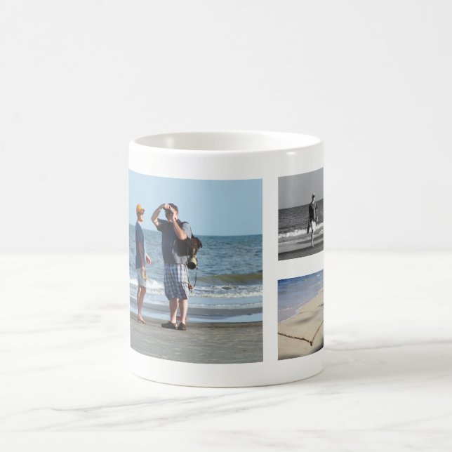 Design Your Own 5 Photo Collage | Family Vacation Coffee Mug (Center)