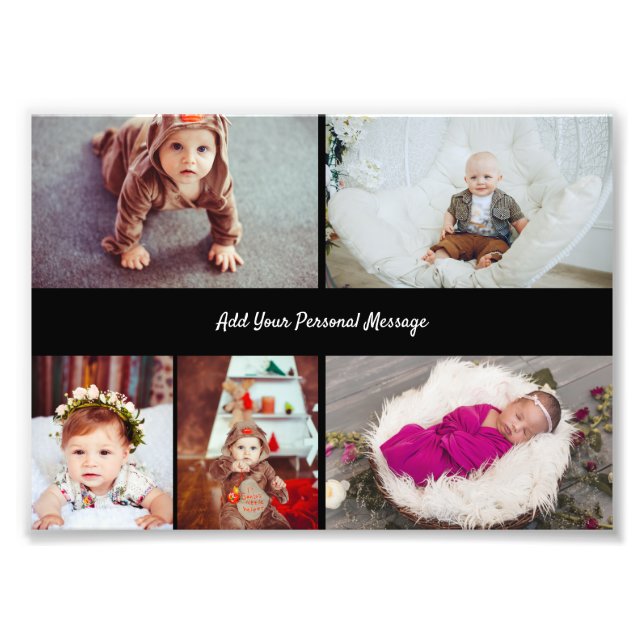 Design Your Own 5 Photo Collage Print (Front)