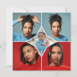 Design Your Own 5 Photo Collage Thank You Card