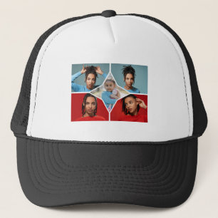 Design Your Own 5 Photo Collage Trucker Hat