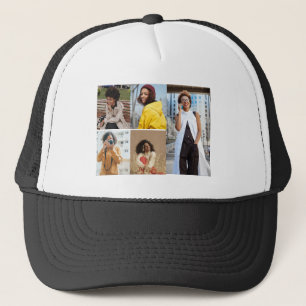 Design Your Own 5 Photo Collage Trucker Hat