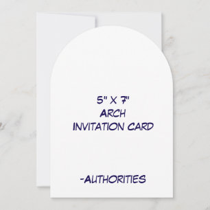 Design Your Own 5" x 7" Arch Invitation