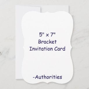 Design Your Own 5" x 7" Bracket Invitation