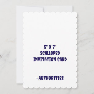 Design Your Own 5" x 7" Scalloped Invitation
