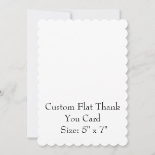 Design Your Own 5" x 7" Scalloped Thank You Card