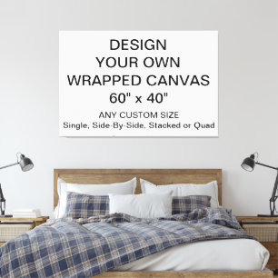 Design Your Own 60" x 40" Wrapped Canvas