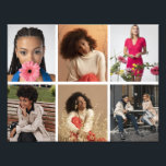 Design Your Own 6 Photo Collage<br><div class="desc">Customise your own personal photography. You can make this custom product for special occasions like weddings,  birthdays,  Christmas,  Holidays,  Memorials,  Graduation,  Anniversaries and more. It can also be given as a gift to your best friend,  close friend,  family,  and relatives.</div>