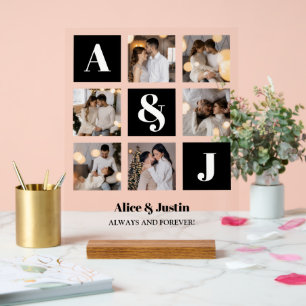 Design Your Own 6 Photo Collage Acrylic Sign